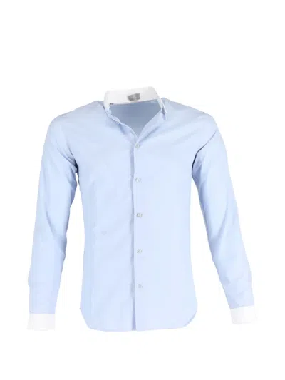 Pre-owned Dior Buttoned Long-sleeve Shirt In Blue