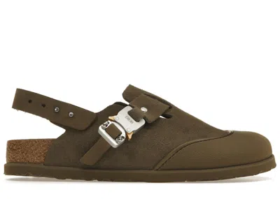 Pre-owned Dior By Birkenstock Mule Tokio Nubuck Calfskin Sneakers In Khaki