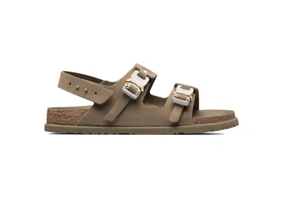 Pre-owned Dior By Birkenstock Sandale Milano Nubuck Calfskin Sneakers In Khaki