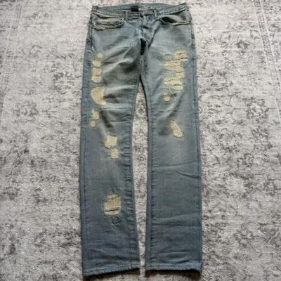 Pre-owned Dior By Hedi Slimane Ss06 Crash Distressed Jeans | Size 30 In Blue