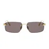 Dior C S4u Rectangular Sunglasses In Gold