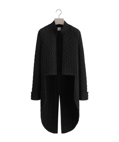 Dior Cable Knit Cardigan In Black