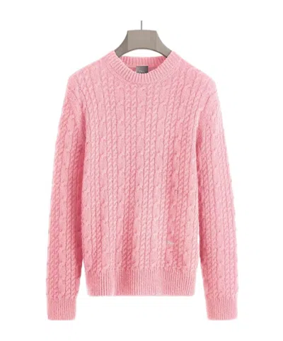Dior Homme Men Knit Intrecciato Must Buy Cashmere In Pink