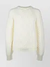Dior Cable Knit Sweater With Ribbed Finish