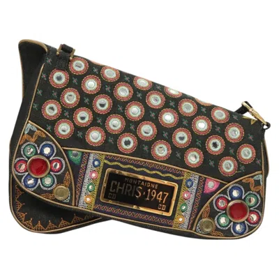 Pre-owned Dior Cadillac Black Denim - Jeans Shoulder Bag ()