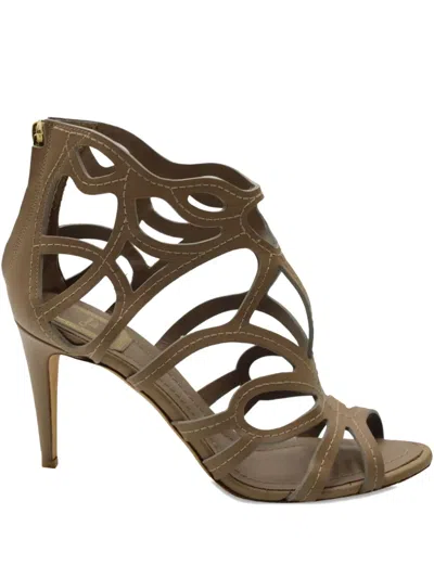 Pre-owned Dior Caged High-heel Sandals In Brown