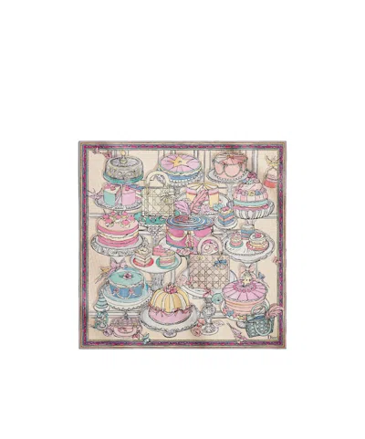 Dior Cakes 90 Square Scarf In Brown