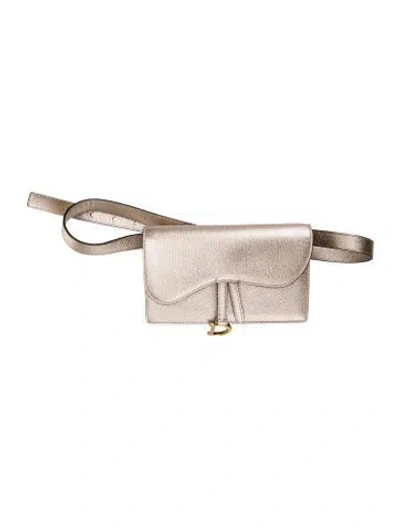 Pre-owned Dior Calfskin Saddle Belt Bag