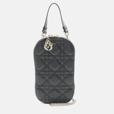 Pre-owned Dior Call In Phone Holder In Black