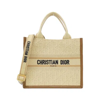 Pre-owned Dior Camel Raffia Leather Handbag () In Multi