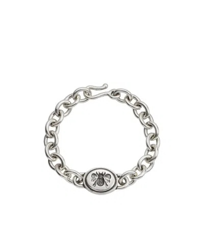 Dior Cameo Bee Chain Bracelet In Gray