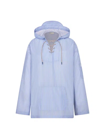 Dior Camicia Con Cappuccio In Blue