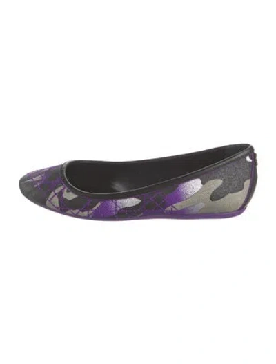 Pre-owned Dior Camouflage Print Ballet Flats In Black