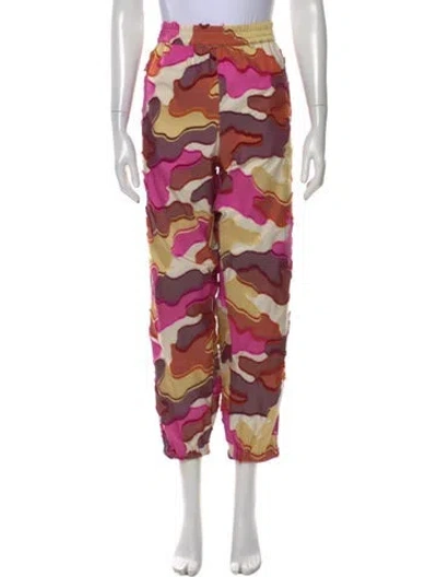 Pre-owned Dior Camouflage Print Straight Leg Pants In Neutral