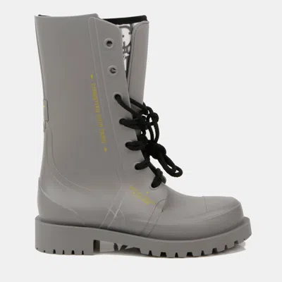 Pre-owned Dior Camp Ankle Boots Size 35 In Grey