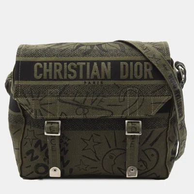 Pre-owned Dior Camp Messenger Bag In Green