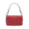 DIOR CANAGE CHAIN SHOULDER BAG LEATHER RED
