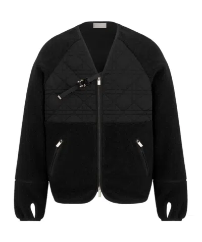Dior Canage Dual Fabric Jacket In Black