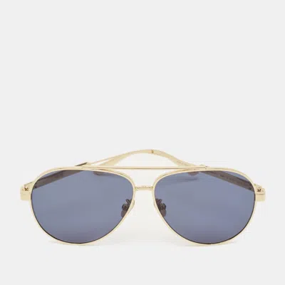 Pre-owned Dior Cannage A1u Aviator Sunglasses In Blue
