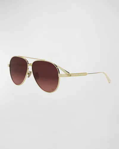 Dior Cannage A1u Sunglasses In Gld