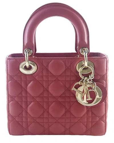 Dior Cannage Abc Lady Tote Bag Crossbody (authentic Pre-loved) In Red