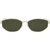 Dior Cannage B1u Geometrical Sunglasses, 57mm In Gold