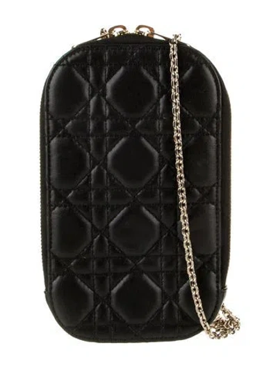 Pre-owned Dior Cannage Backpack In Black