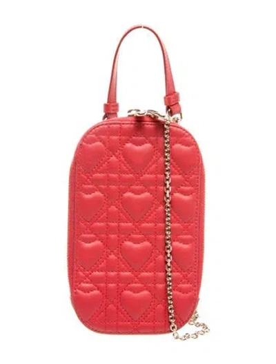 Pre-owned Dior Cannage Backpack In Red