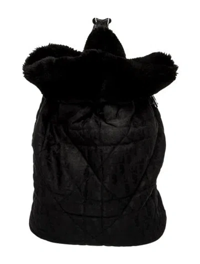 Pre-owned Dior Cannage Backpack Vintage In Black