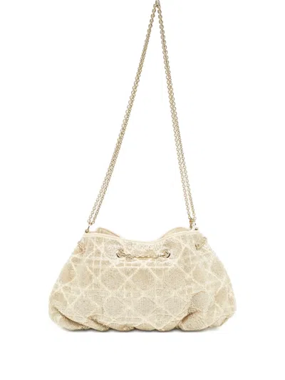 Pre-owned Dior Cannage Beaded Shoulder Bag