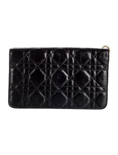 Pre-owned Dior Cannage Clutch In Blue