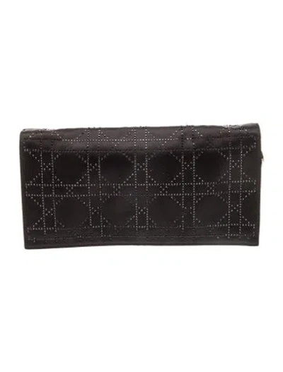 Pre-owned Dior Cannage Clutch Vintage In Black