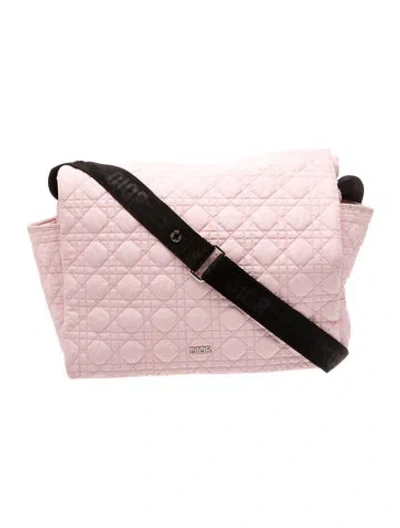 Pre-owned Dior Babies' Cannage Diaper Bag In Pink