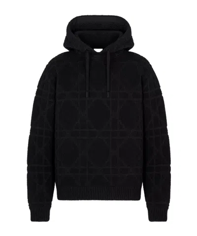 Dior Cannage Hooded Sweatshirt In Black