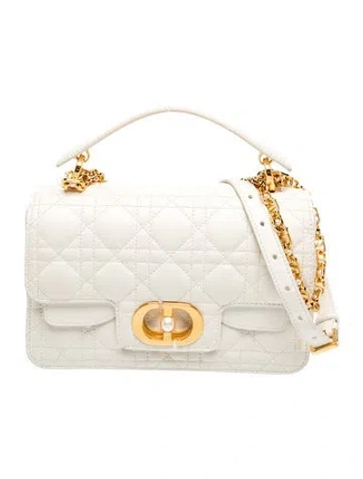 Pre-owned Dior Cannage Jolie Small 2024 In White