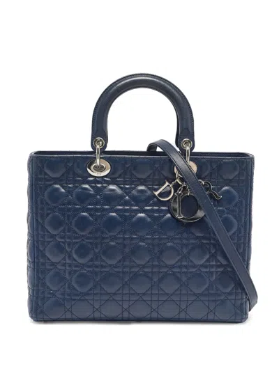 Pre-owned Dior Cannage Lady  Two-way Handbag