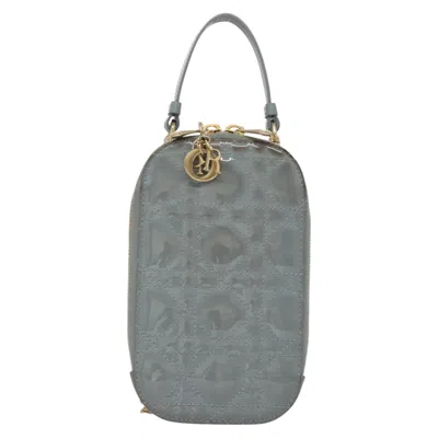 Pre-owned Dior Cannage Lady Grey Patent Leather Clutch Bag ()