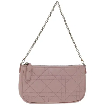 Dior Cannage Lady Pink Leather Clutch Bag ()