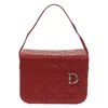 DIOR DIOR CANNAGE LADY RED LEATHER CLUTCH BAG (PRE-OWNED)