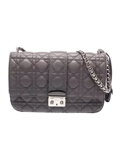 Pre-owned Dior Cannage Miss  In Grey