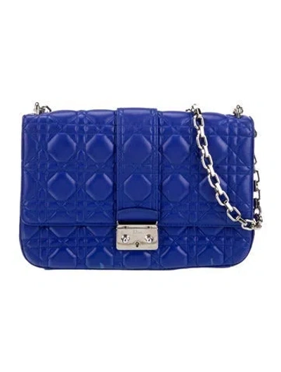Pre-owned Dior Cannage Miss  Medium In Blue