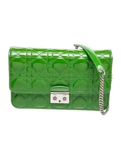 Pre-owned Dior Cannage Miss  Medium In Green