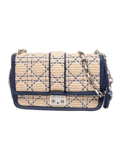 Pre-owned Dior Cannage Miss  Medium In Neutral