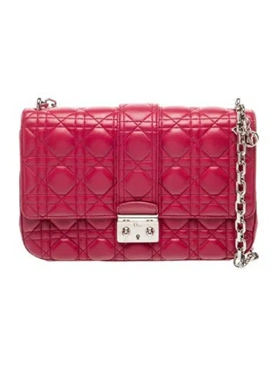 Pre-owned Dior Cannage Miss  Medium In Red