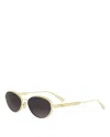 Dior Cannage R1u Oval Sunglasses In Gold