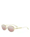 Dior Cannage Oval Sunglasses, 53mm In White