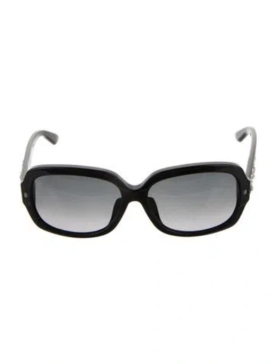 Pre-owned Dior Cannage Pattern Oversize Sunglasses In Black