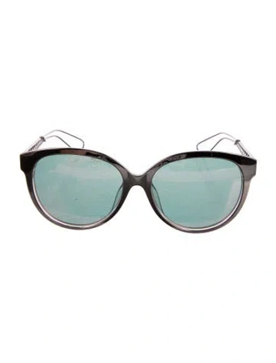 Pre-owned Dior Cannage Pattern Oversize Sunglasses In Metallic/pink