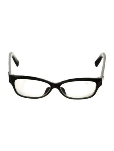 Pre-owned Dior Cannage Pattern Square Eyeglasses In Black
