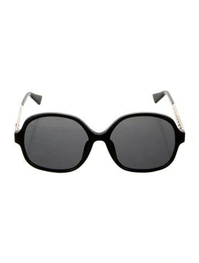 Pre-owned Dior Cannage Pattern Square Sunglasses In Black